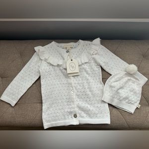 Baby Girl Elegant Baby Pointelle Cardigan